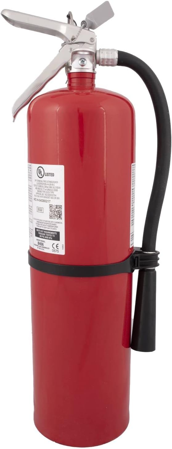 Amerex B456, 10 lb. ABC Dry Chemical Multi-Purpose Fire Extinguisher with Wall Bracket