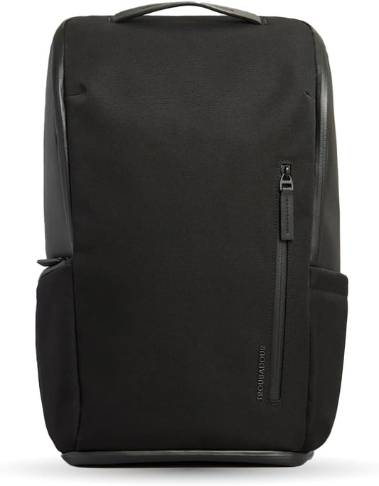Troubadour Pioneer Backpack 3.0 - Premium Everyday Bag with Padded Laptop Section, Ventilated Shoe Compartment & Sustainable Waterproof Material - All-Day LIghtweight Comfort Design - Black