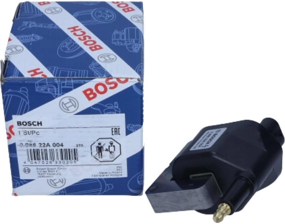 BOSCH 098622A004 Ignition Coil - Compatible with Select Dodge B150/250/350, B1500/2500/3500, D150/250, Dakota, Daytona, Ram 1500/2500/3500, Shadow, W150; Jeep Cherokee, TJ, Wrangler; Plymouth + More