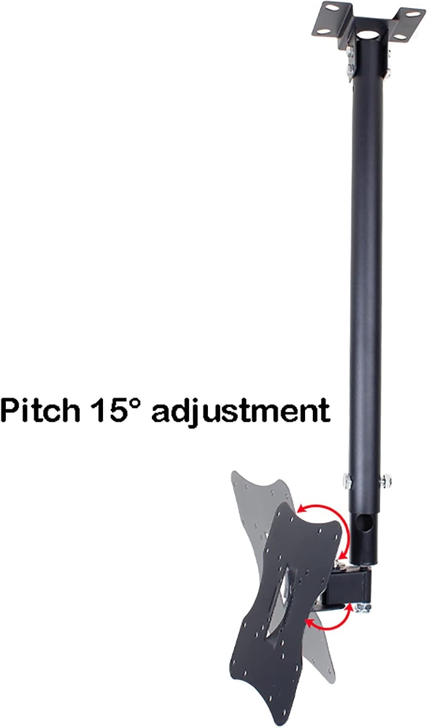 Universal TV Stand Ceiling TV Bracket, Full Motion Height Adjustable Swivel Tilting Bracket, TV Ceiling Mount Fits Most 12-32 Inch TVs, 45kg/99lbs Capacity