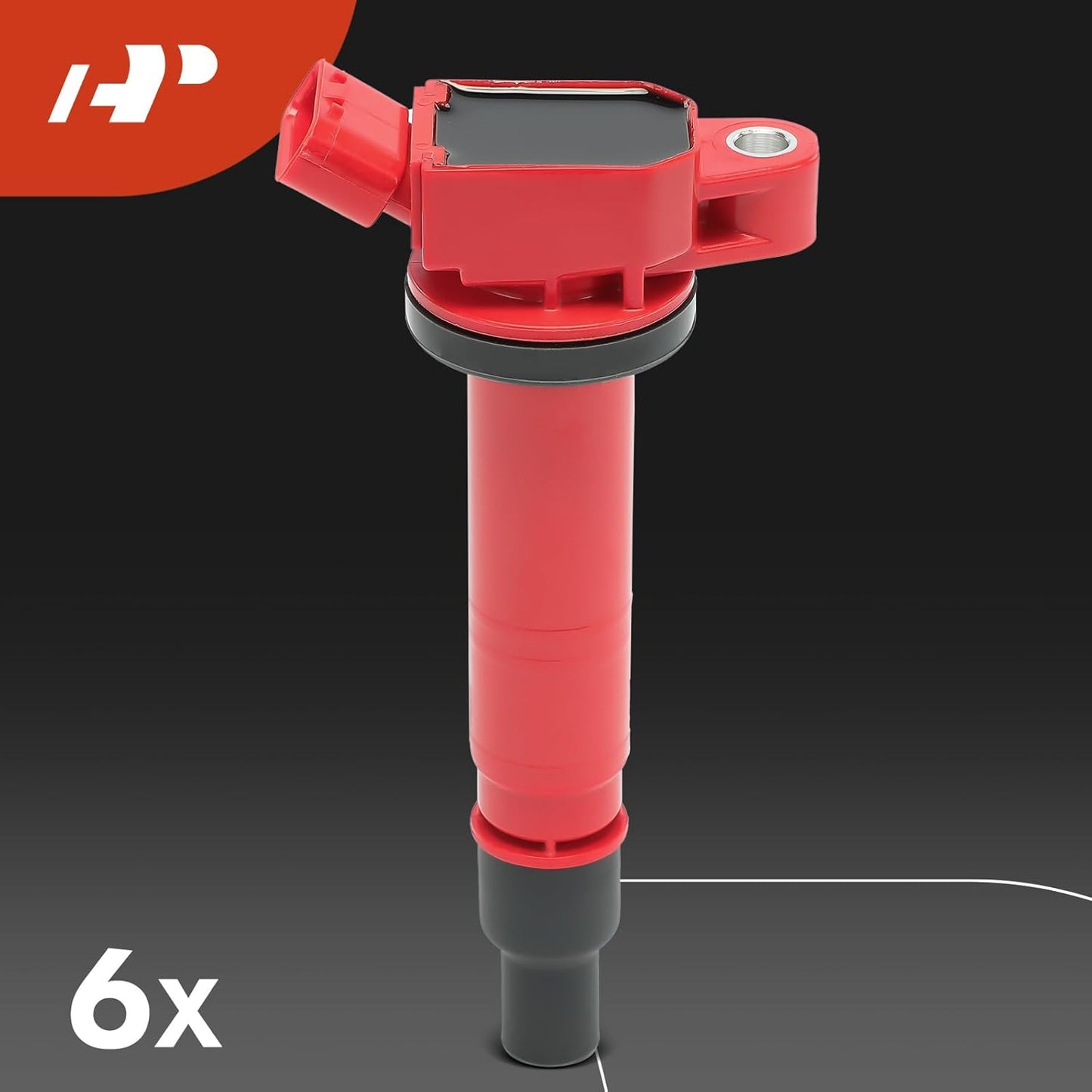 A-Premium (Red) Set of 12 Ignition Coil Pack and Iridium Spark Plugs Compatible with Toyota Tacoma 2005-2015, Tundra 2005-2011, 4Runner 2003-2009, Fj Cruiser 2007-2009, 4.0L, # 9091902248, 90919T2005