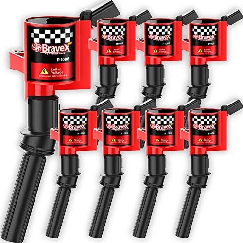 Super High Energy Ignition Coils for Ford F-150 F-250 F-350 4.6L 5.4L V8 DG508 DG457 DG472 DG491 Crown Victoria Expedition Mustang Lincoln Mercury Set of 8 (15% More Energy)