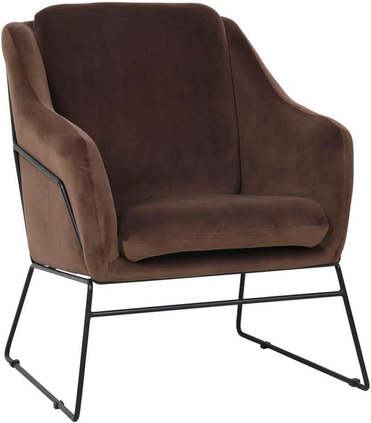 Velvet Accent Armchair - Living Room Chair, Bedroom Chair, Elegant Design, Modern Furniture