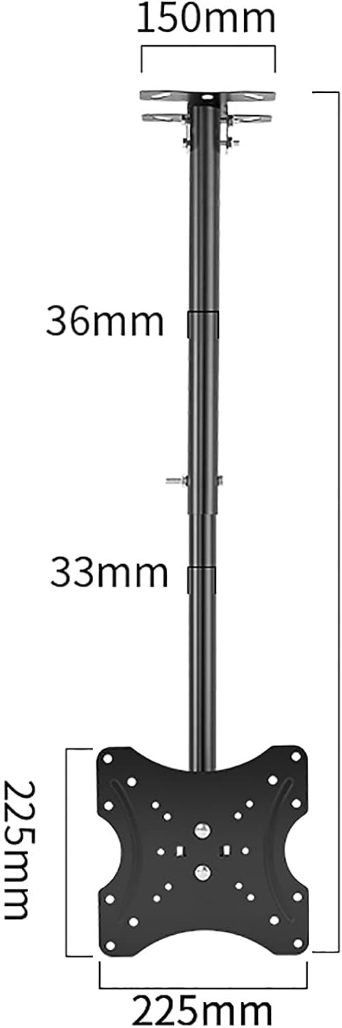 TV Stand,tv Wall Mount Adjustable Ceiling TV Mount, Tilt Swivel Telescopic Bracket, Fits Most 14-32 Inch LCD Plasma Monitor, Max 200x200mm,2m（1m）