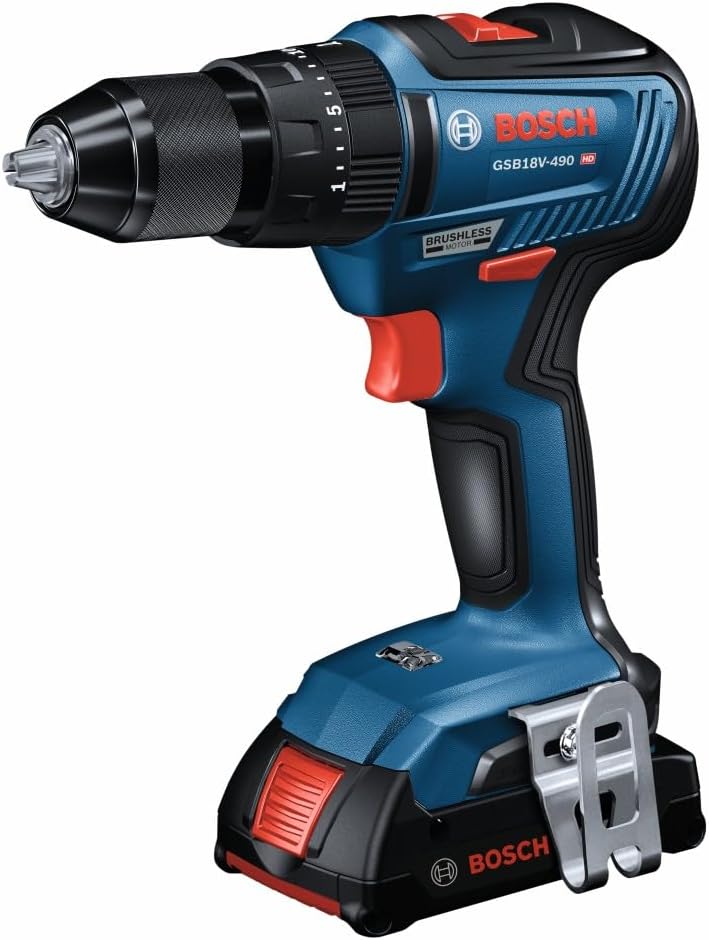 Bosch GXL18V-240B22 18V 2-Tool Combo Kit with 1/2 In. Hammer Drill/Driver, Two-In-One 1/4 In. and 1/2 In. Bit/Socket Impact Driver/Wrench and (2) 2 Ah Standard Power Batteries