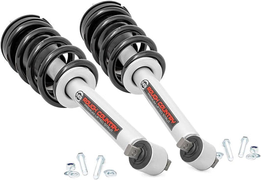 Rough Country 7" Loaded N3 Lifted Struts for 2014-2018 Chevy/GMC 1500-501060,Silver