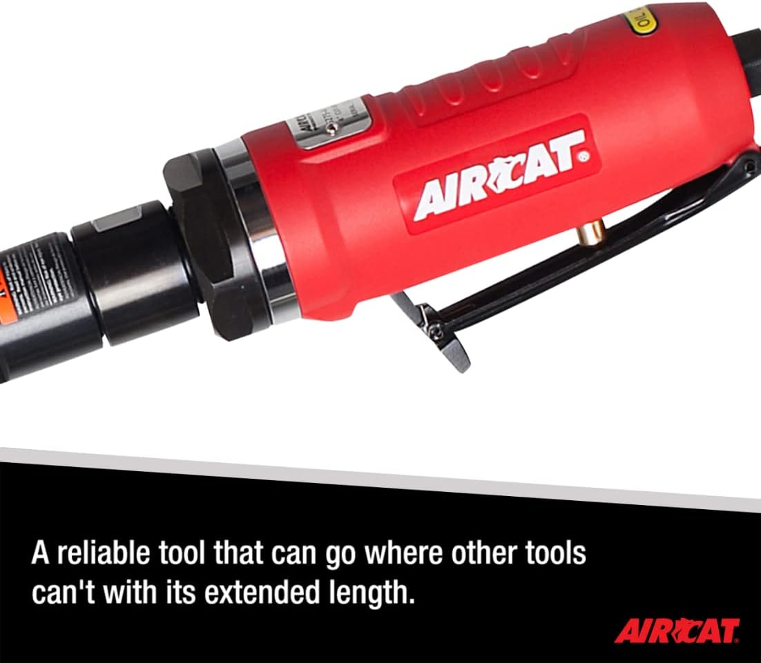 AIRCAT Pneumatic Tools 6275-A 1.0 HP 4-Inch Extended Inside Cut-Off Tool with Spindle Lock 14,000 RPM