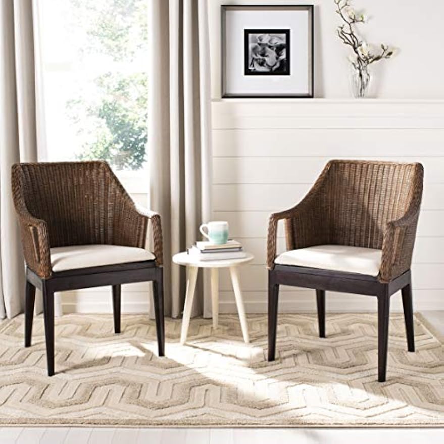 SAFAVIEH Home Collection Enrico Arm Chair, Brown