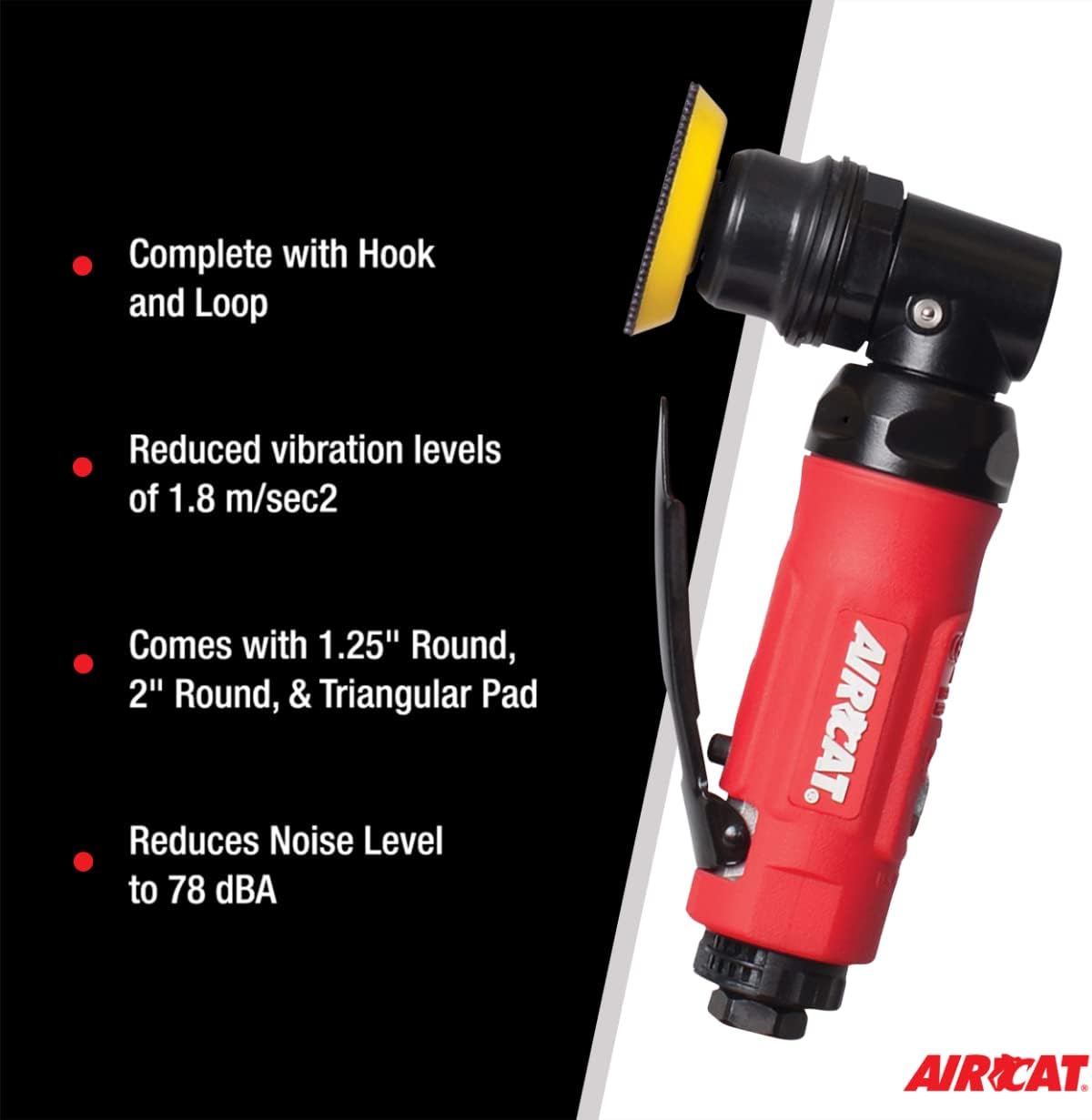 AIRCAT Pneumatic Tools 6320: Spot Sander and Polisher with Internal 1/8-Inch Orbital Head 13,000 RPM