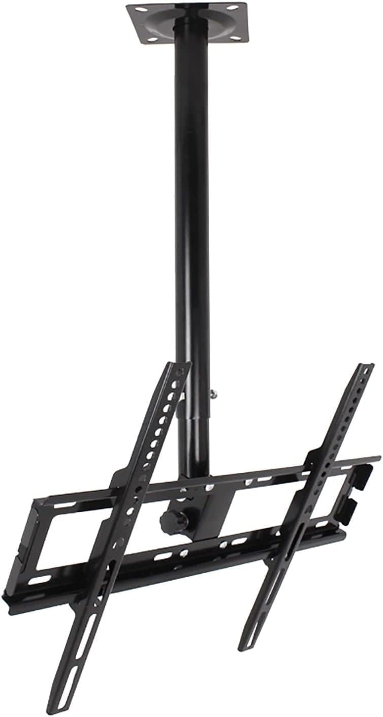 Ceiling TV Mount Adjustable for 32 55 Inch Flat Screens VESA Up to 400x400mm Supports Up to 50kg Black and White 0.52m Extension Perfect for Home Theater