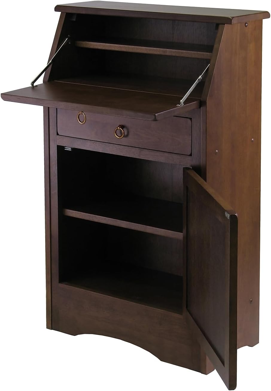 Winsome Regalia Secretary Desk, Antique Walnut