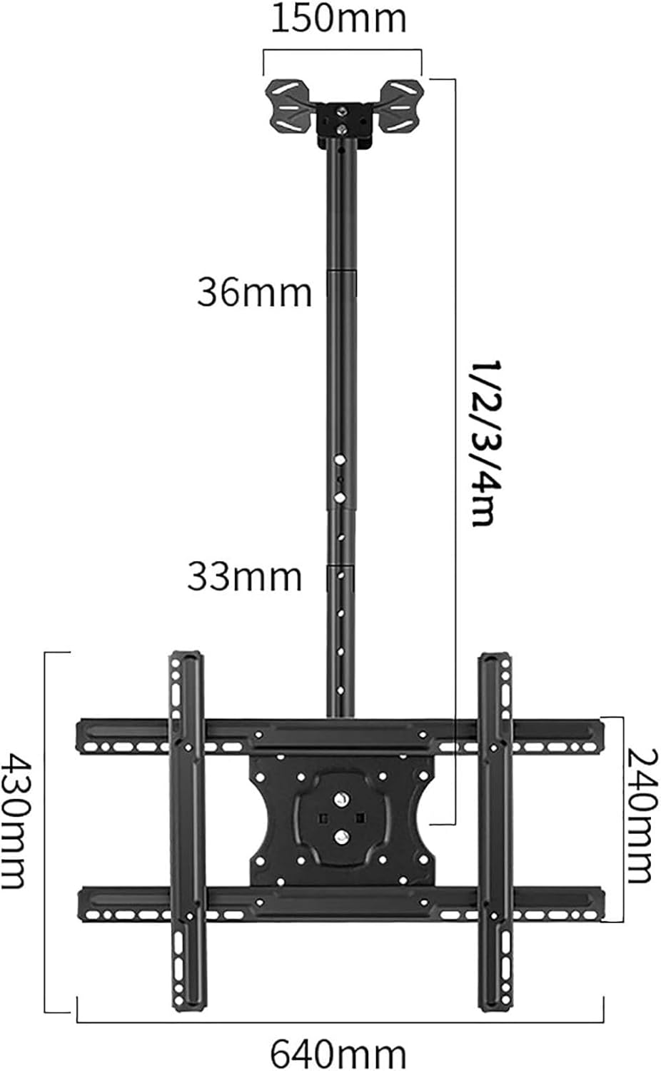 Ceiling TV Mount Wall Mount for TVs Swiveling Ceiling TV Bracket with 45° Tilt Compatible with 32 75 Inch TVs Heavy Duty Adjustable Space Saving Design
