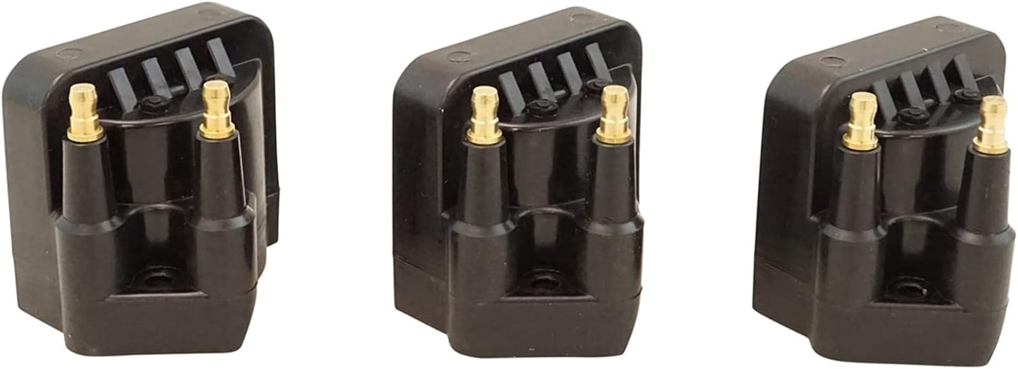 TRQ Ignition Kit Ignition Coil Set Spark Plugs Wire Set Compatible with 94-99 Buick Chevrolet Oldsmobile Pontiac