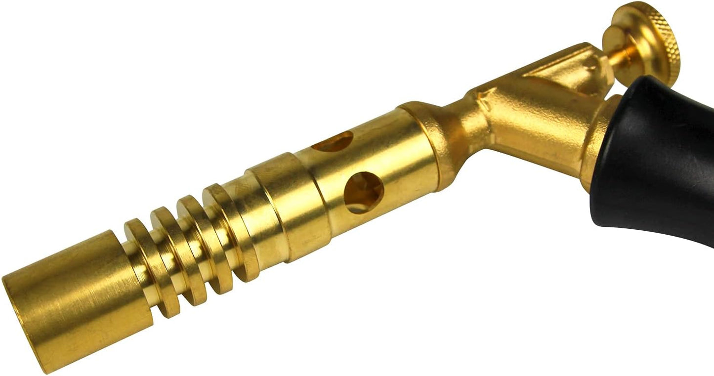 BLUEFIRE MRAS-8210 Jumbo Turbo Flame 5' Hose Propane Gas Welding Torch Kit with MAPP Gas Great High Intensity Nozzle Head Fuel by MAP Pro for Soldering Brazing Large Diameter Copper Pipe
