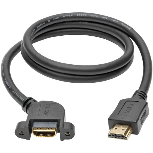 Tripp Lite P569-003-MF-APM 3 ft HDMI Extension Cable, Male to Female, 4K UHD, 28 AWG, Gold-Plated Shielded, Black, for TV Blu-ray Camera, Cloud Care Pre-Configured Bundle Eligible (50 Pack)