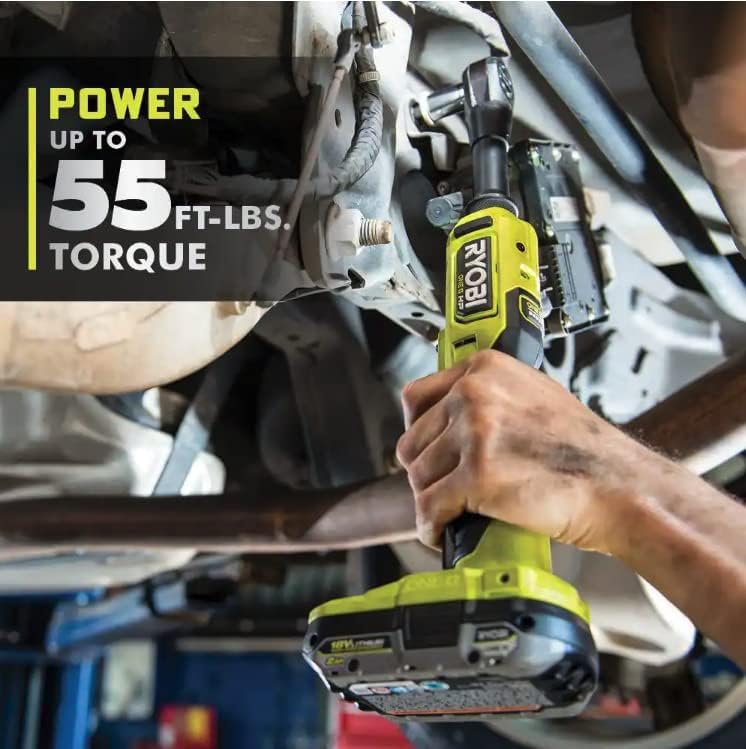 RYOBI - ONE+ HP 18V Brushless Cordless 3/8 in. Extended Reach Ratchet (Tool Only) - PBLRC25B