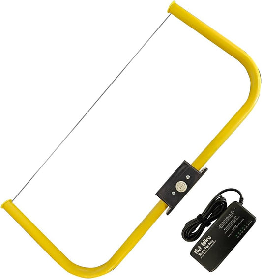 2-Foot Foam Bow Cutter Kit with Adjustable Multi-Heat Power Supply and Extra Cutting Blades | For Styrofoam, EPS, XPS, EIFS | Made in the USA