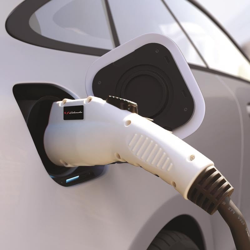 Schumacher Electric SC1455 Level 2 Portable EV Charger - up to 16A, Works with 120V or 240V Outlets, 28-Foot Charging Cable, Charges EVs 3X Faster