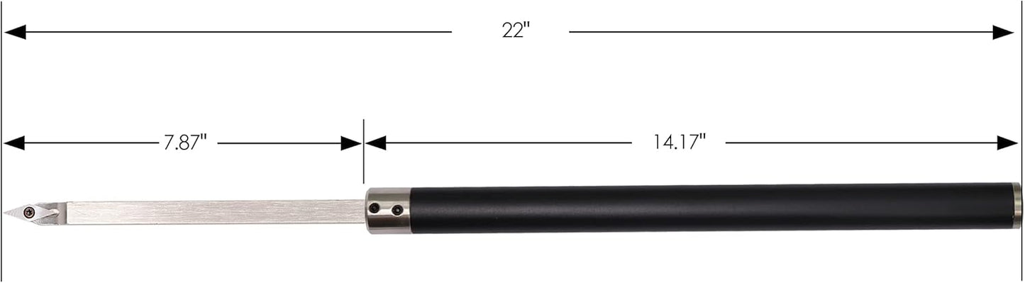 Carbide Tipped Woodturning Tool 9pcs chise set Lathe Full Size Rougher Finisher Detailer Swan Neck Hollower Parting Tools Set of 7 and 2 Interchangeable Aluminum All