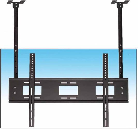 Ceiling TV Stand - Tv Wall Mount,for 32-100 Inches Tv Double Pole Large LED Screens Stand,Telescoping TV Lift,Adjustable Height Wall TV Mount Bracket,Three Installation M