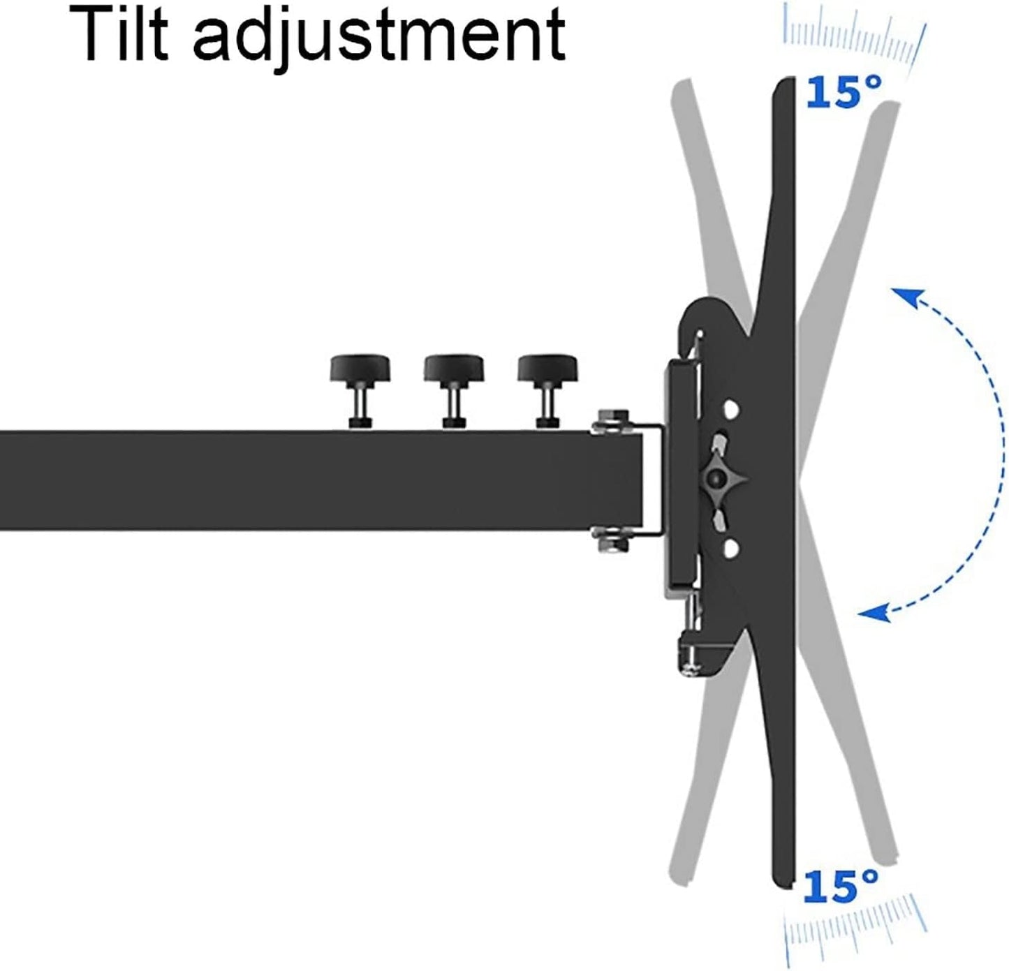 Ceiling TV Mount Bracket - Four Sided Ceiling TV Mount Bracket, 32-50 Inch Full Motion, 4 Movement Flat/Curved Screen Bracket, Telescopic Height Adjustment