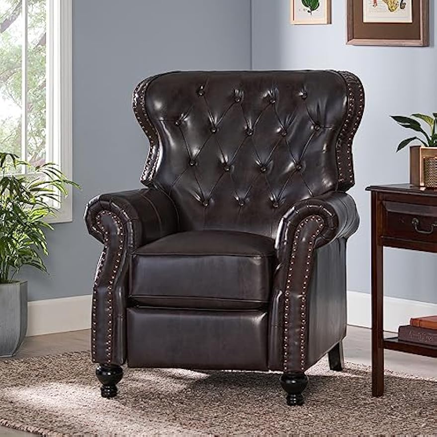 Christopher Knight Home Walder Reconstituted Bycast Leather Recliner, Brown