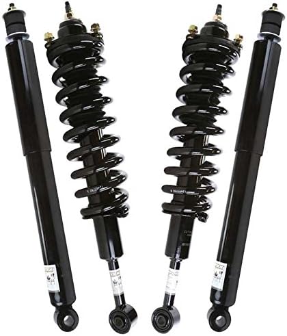 AutoShack Front Complete Strut & Coil Spring Assembly with Rear Shock Absorbers Set for Toyota FJ Cruiser 2003-2023 4Runner 4WD | Full-vehicle Suspension System Replacement Kit KS47272CST100199