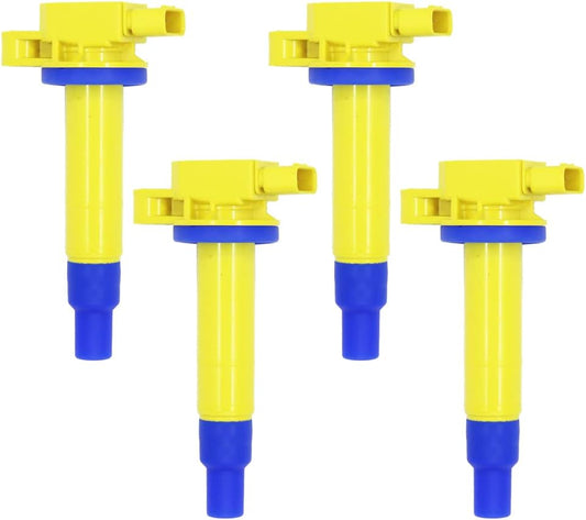 4PCS ARKAUTO HIGH PERFORMANCE IGNITION COIL UF316 UF-316 9091902265 909190-2265 90919-02240 9091902240 90080-19021 9008019021 FOR Scion xA XB Toyota Echo Prius Yaris 1.3 1.5 L4 1NZ 2NZ