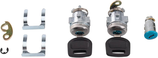 TRQ Door Lock Cylinder Set Compatible with Freightliner Cascadia M2 100 M2 106 M2 112