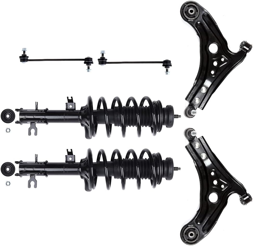 SCITOO Struts Shock suspension kit for Chevrolet Aveo 2004-2011 struts for Chevrolet Aveo5 2006-2011 struts for Pontiac G3 2009 Complete Struts Assembly 6 Pcs