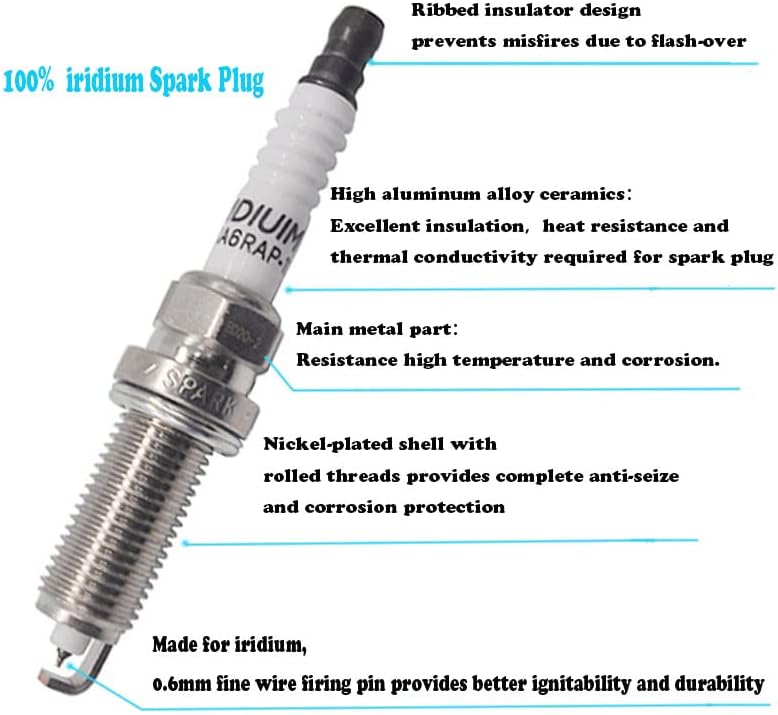 Set of 6 Iridium Spark Plug and 6 Ignition Coil Pack Compatible with Nissan Infiniti Maxima Murano Pathfinder Quest Altima Q50 QX60 FX35 370Z Q70 G37 QX50 QX70 V6 Replacement for UF550