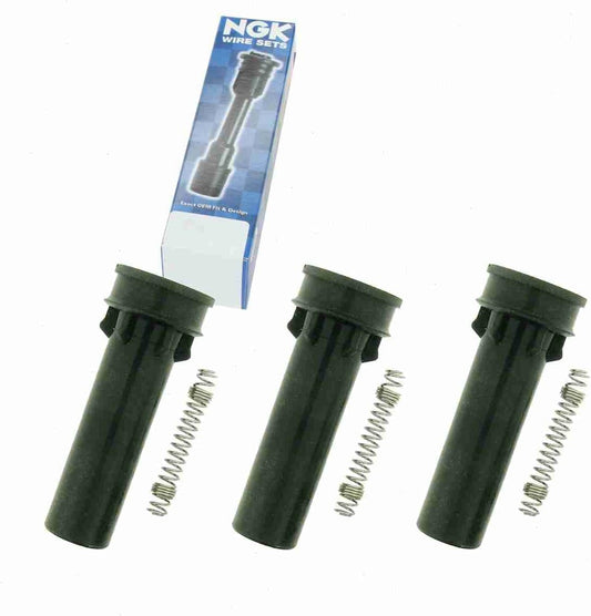 3 pc NGK Ignition Coil Boots compatible with Jeep Liberty 3.7L V6 2009-2012