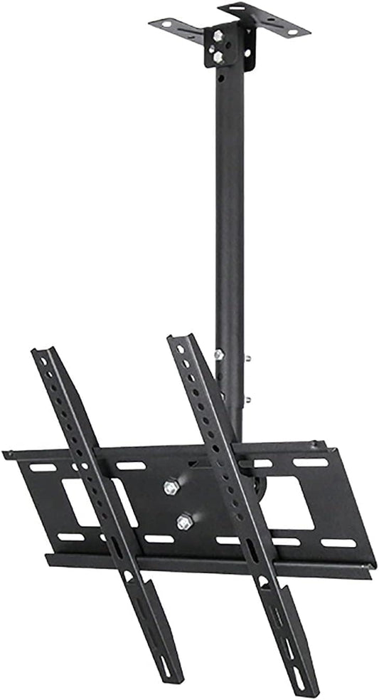 TV Stand TV Unit, TV Wall Mount Ceiling TV Mount, Adjustable Wall Ceiling, Teles Height Adjustment for 26-60 Inch Flat and Curved TVs Up to 60kg TV Mount TV Stand
