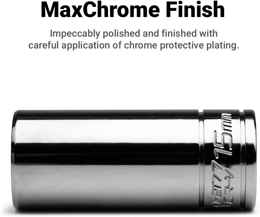 Capri Tools 3/8 in. Drive 12-Point Shallow and Deep Socket Set, SAE, 1/4 to 7/8 in, 22-Piece