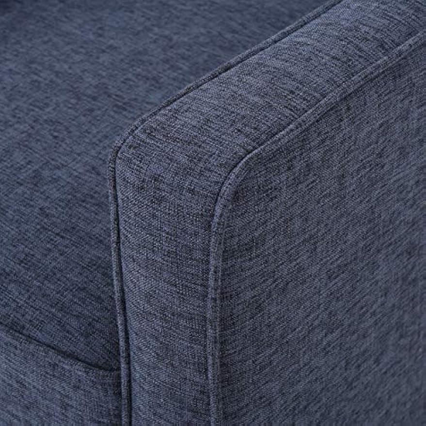 Christopher Knight Home Mervynn Mid-Century Modern Fabric Recliner, Dark Blue