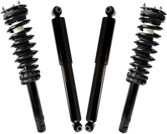 AutoShack Front Complete Strut & Coil Spring Assembly with Rear Shock Absorbers Set for Mercury Milan 2010-2012 Ford Fusion AWD FWD | Full-vehicle Suspension System Replacement Kit SUSPKG11034