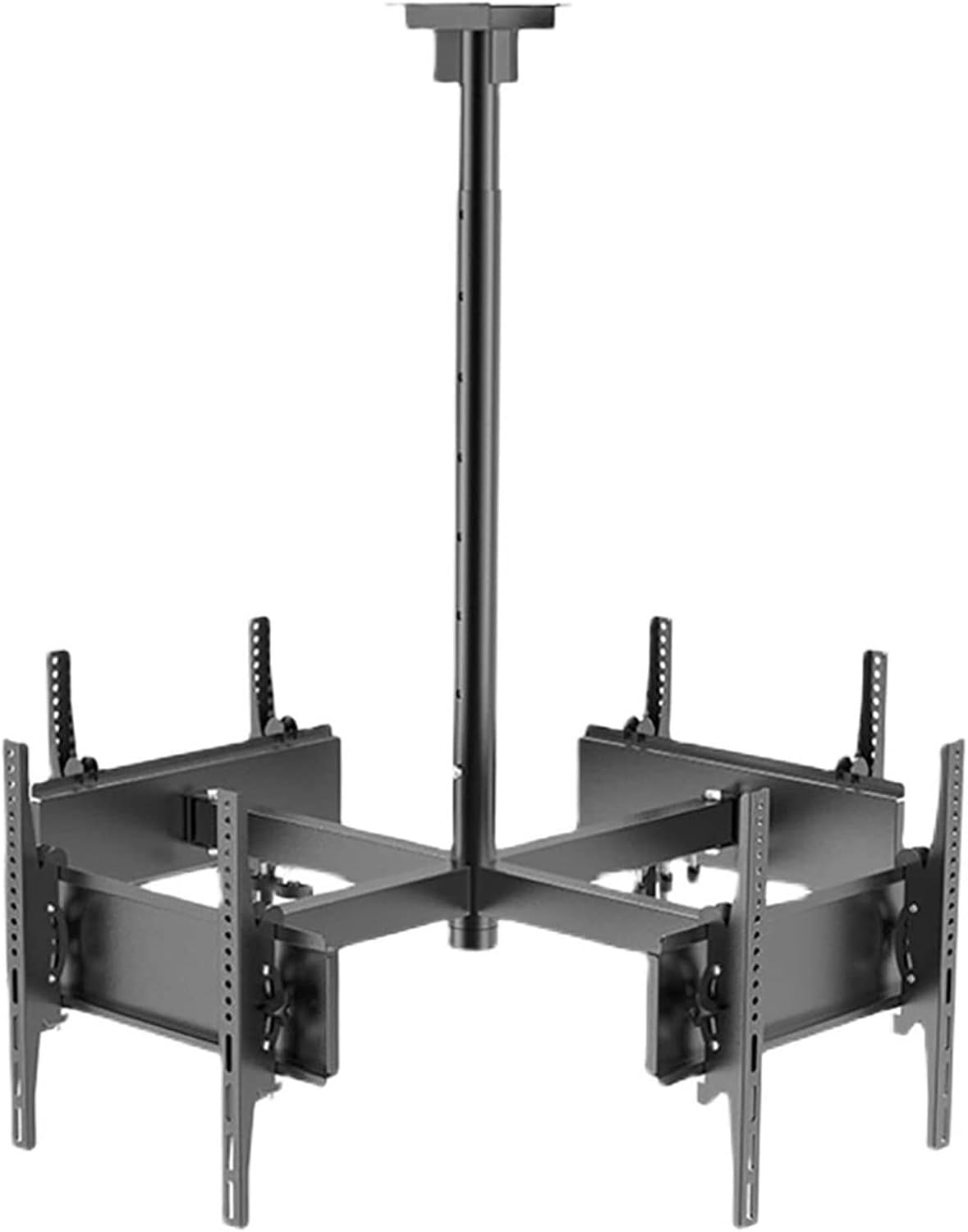 Ceiling TV Mount Bracket - Four Sided Ceiling TV Mount Bracket, 32-50 Inch Full Motion, 4 Movement Flat/Curved Screen Bracket, Telescopic Height Adjustment