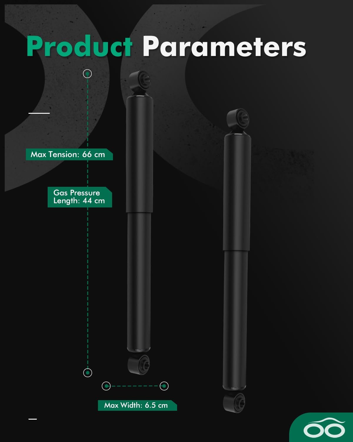 SCITOO - Rear Shock Absorbers for Chevy Fits 2002-2014 for Cadillac Escalade/ESV,2000-2014 for Chevy Suburban 1500,2000-2019 for Chevy Tahoe,2000-2019 for GMC Yukon Shocks Shocks Struts - 2Pc Set