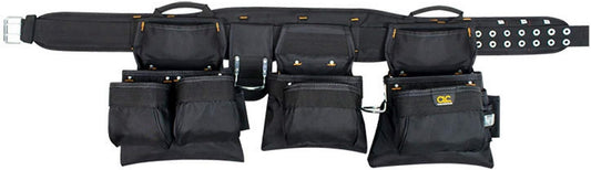 CLC Custom Leathercraft 5605XL Professional Carpenter's Combo, black, 18-Pocket 5 Piece, XL
