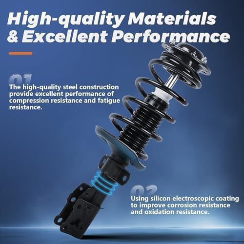 911533 189105 4PCS Front and Rear Complete Struts Coil Springs and Shock Absorbers Assembly Compatible for Chevrolet Suburban Tahoe Avalanche 2007-2013 /Compatible for GMC Yukon 2015-2016