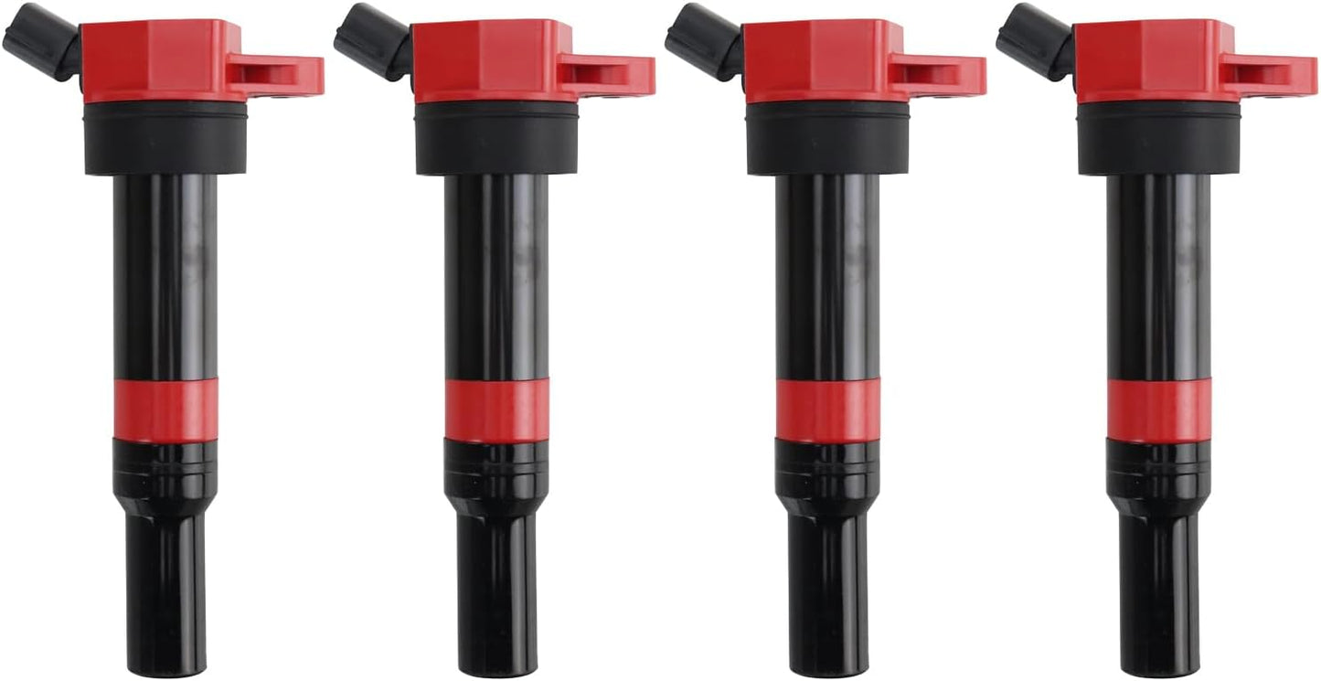 TRQ Ignition Coil Set Compatible with 2011-2016 Hyundai Elantra 2013-2014 Elantra Coupe 2013-2020 Elantra GT 2014-2020 Tucson 2014-2017 Kia Forte 2014-2016 Forte Koup 2014-2018 Forte5 2012-2019 Soul