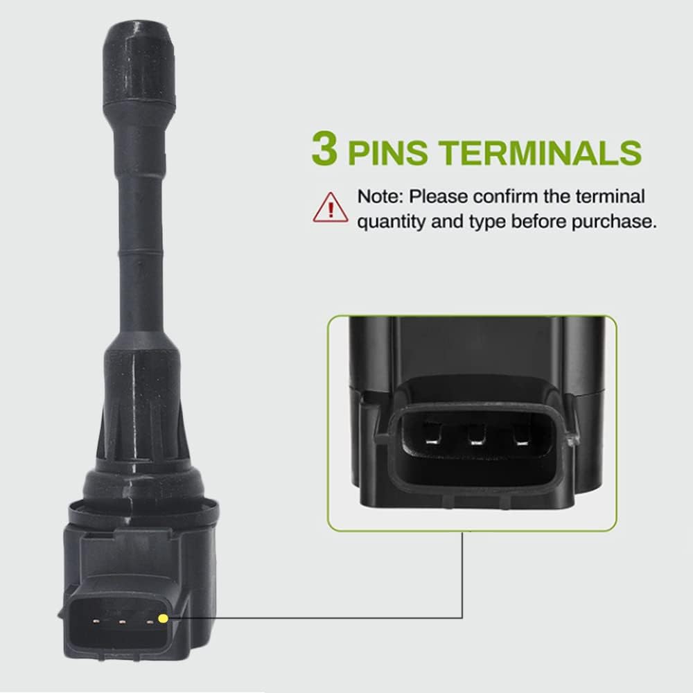 Set of 6 Iridium Spark Plug and 6 Ignition Coil Pack Compatible with Nissan Infiniti Maxima Murano Pathfinder Quest Altima Q50 QX60 FX35 370Z Q70 G37 QX50 QX70 V6 Replacement for UF550