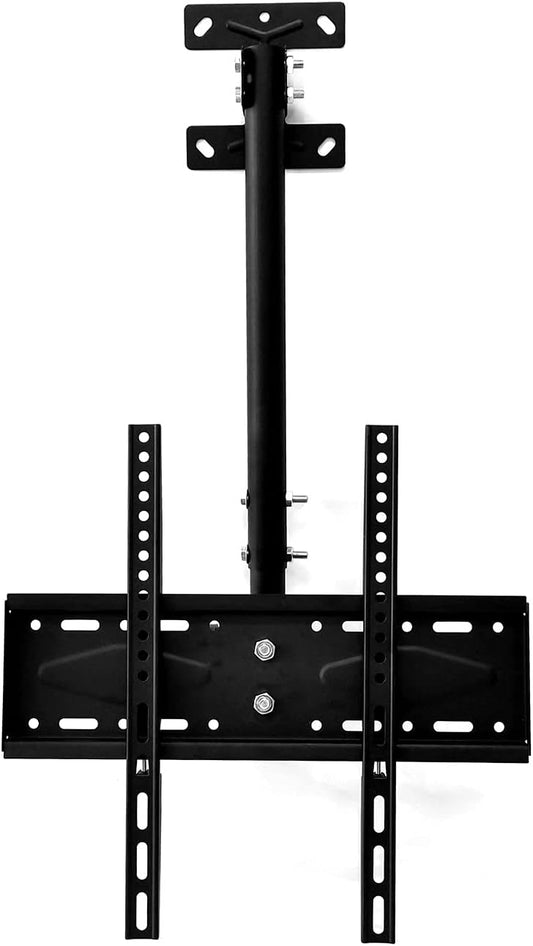 Table Top TV Stand,tv Wall Mount Ceiling TV Mount for 26-55 Inch Flat and Curved TVs Up to 40kg, 360° Swivel and Tilt Ceiling