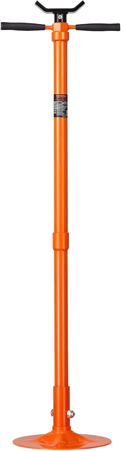 VEVOR Underhoist Support Stand, 3/4 Ton Capacity Under Hoist Jack Stand, Lifting from 52.8 to 76 in, Self-Locking Threaded Screw, Bearing Mounted Spin Handle Pole Jack, Support Vehicle Components