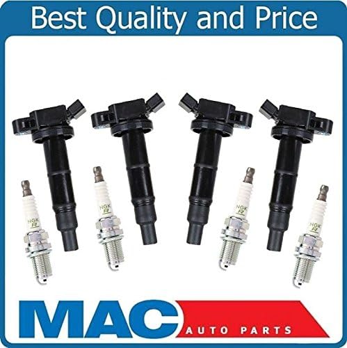 4 Ignition Coils & 4 Spark Plugs Replacement Parts For Toyota Rav4 2.4L 2001-2008