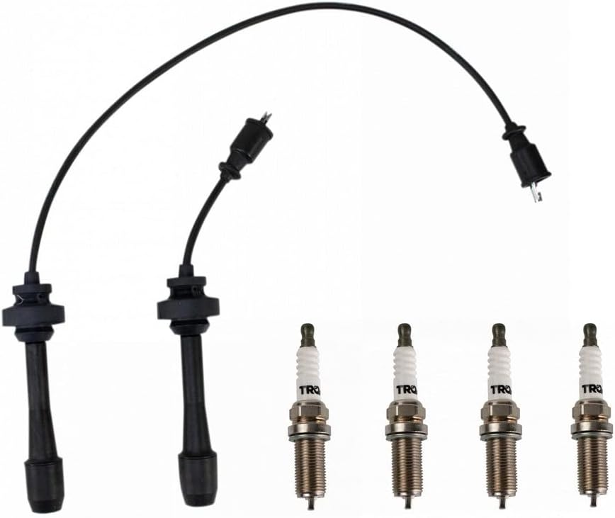 TRQ Ignition Kit Spark Plugs Wire Set Compatible with 2011-2019 Ford Fiesta