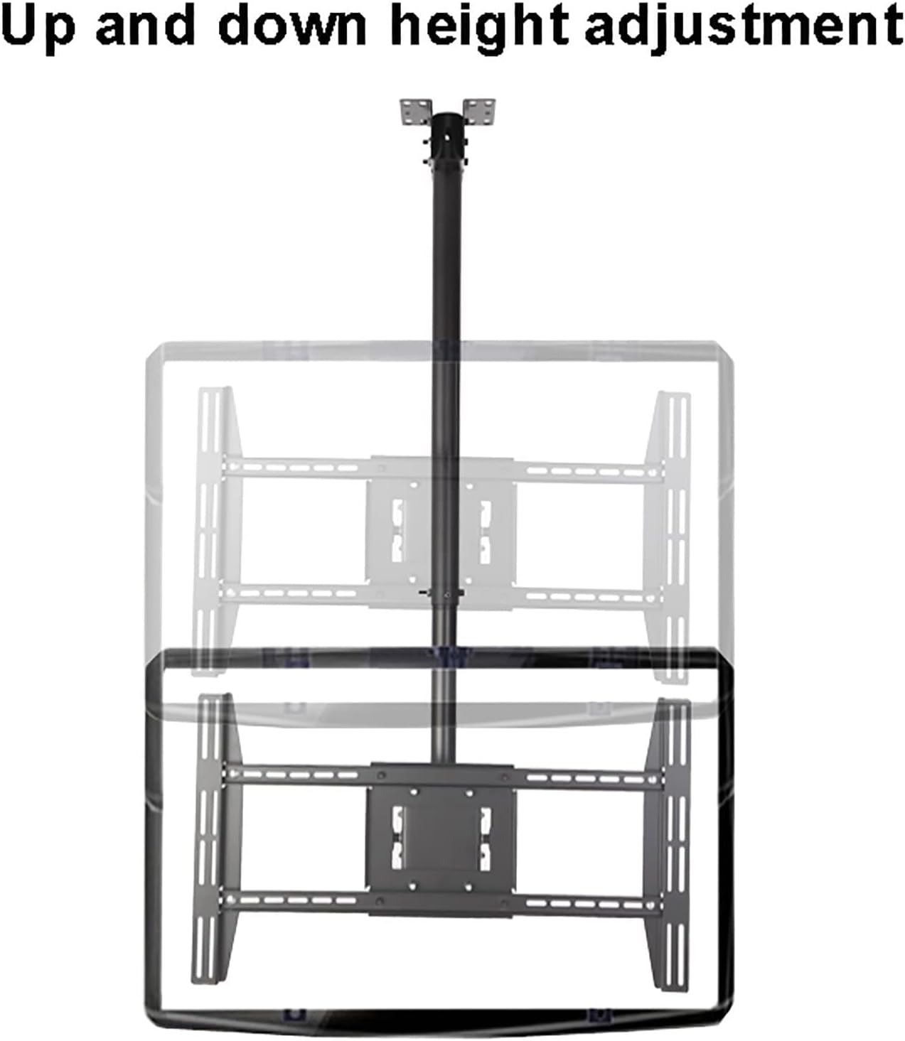 Ceiling TV Mount Bracket - Tilt and Rotatable TV Stand Fits 50-80 Inch TVs, with Loading 100kg/220Lbs, Two Types of Installation