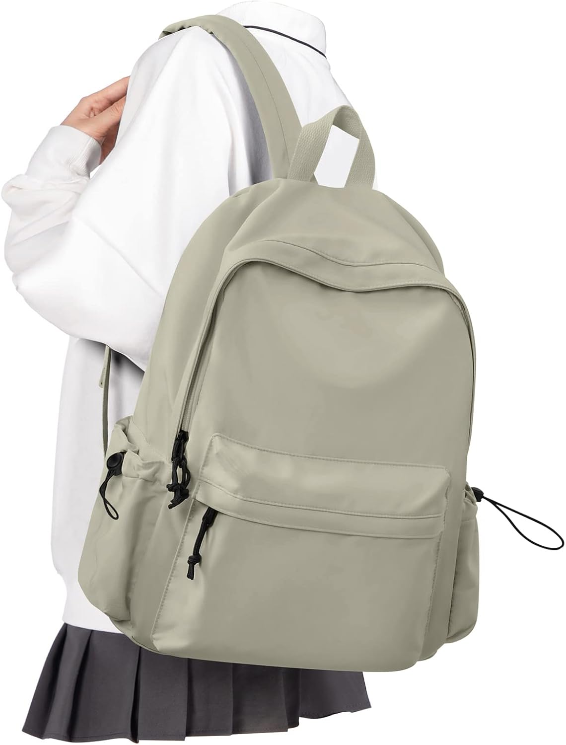 VECAVE School Backpack Black Waterproof Bookbag Casual Lightweight Travel Rucksack Daypack Backpacks for Men Women College High School Bags backpack for Boys Girls Teens