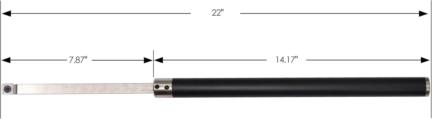 Carbide Tipped Woodturning Tool 9pcs chise set Lathe Full Size Rougher Finisher Detailer Swan Neck Hollower Parting Tools Set of 7 and 2 Interchangeable Aluminum All