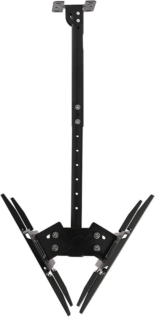 Universal TV Stand TV Mount with Dual-Screen Extension, Tilt Rotation, Adjustable Bracket for 32-65 Inch TVs, Ceiling & Wall Mount with Cord Management
